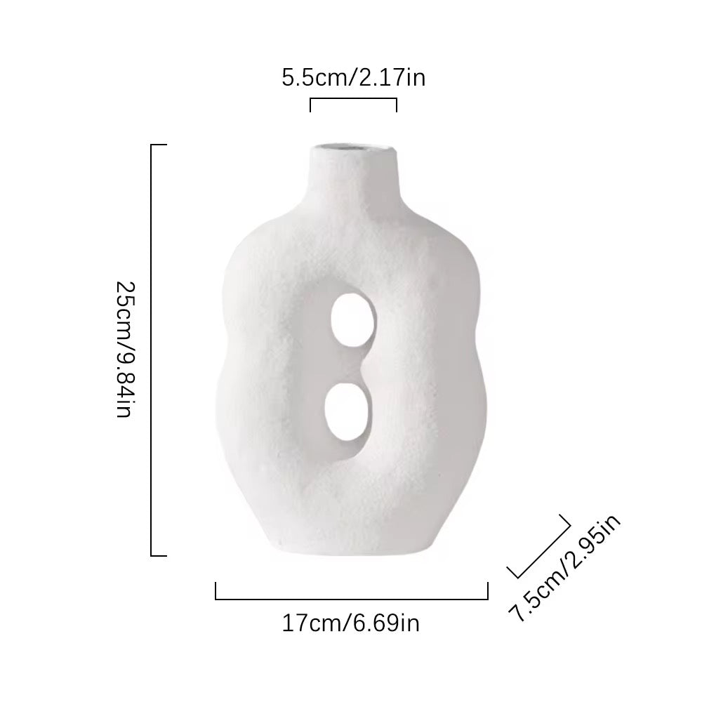 Vases Sculpturaux Blancs - Collection Wabi Sabi