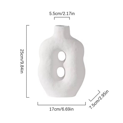 Vases Sculpturaux Blancs - Collection Wabi Sabi