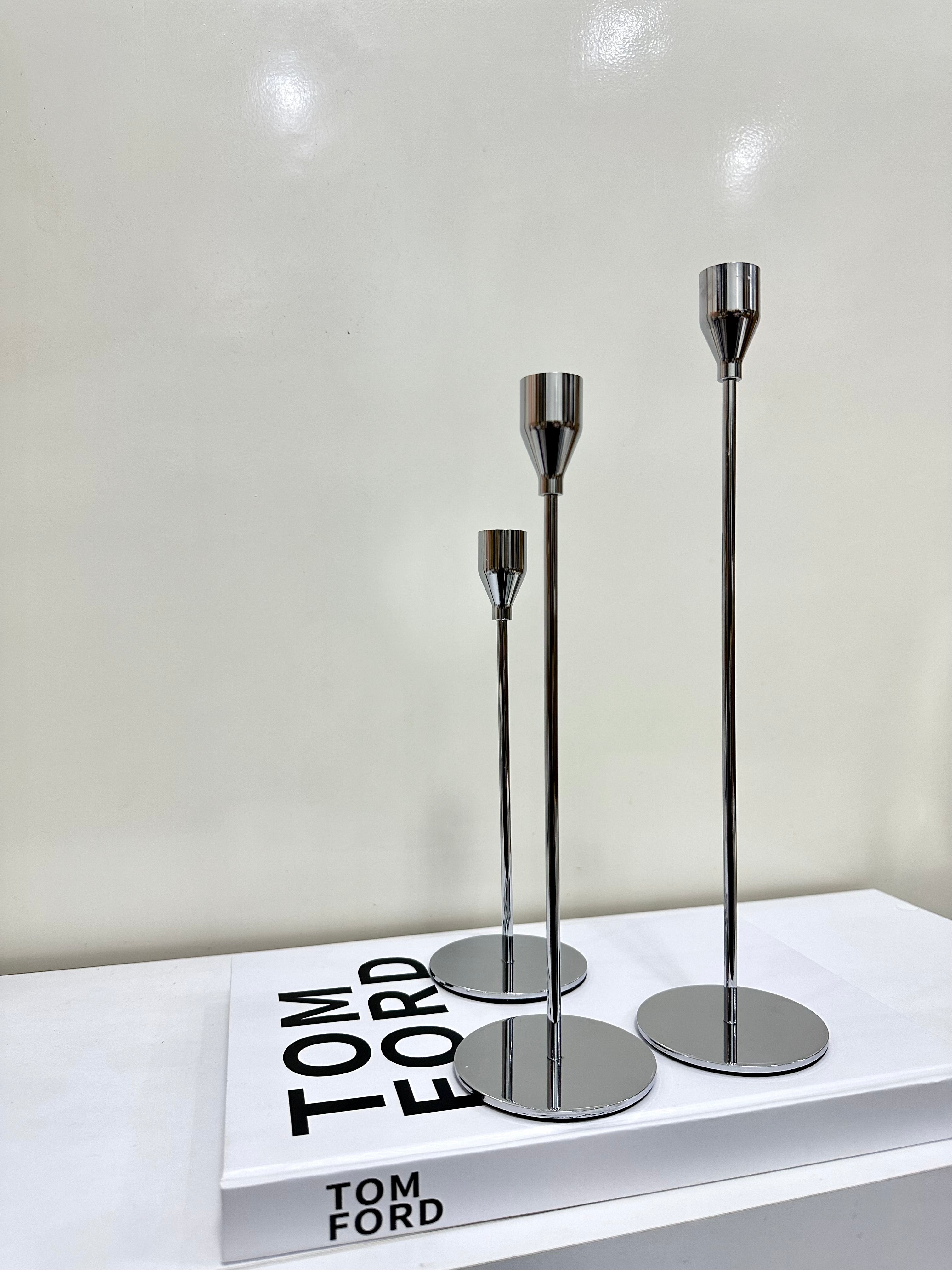 Trio bougeoirs chandeliers