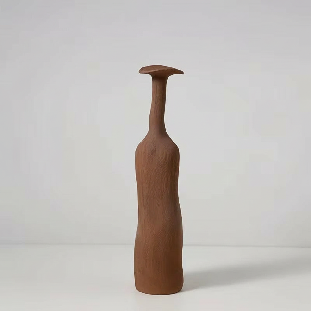Vase en céramique artisanale terracotta – 47 cm