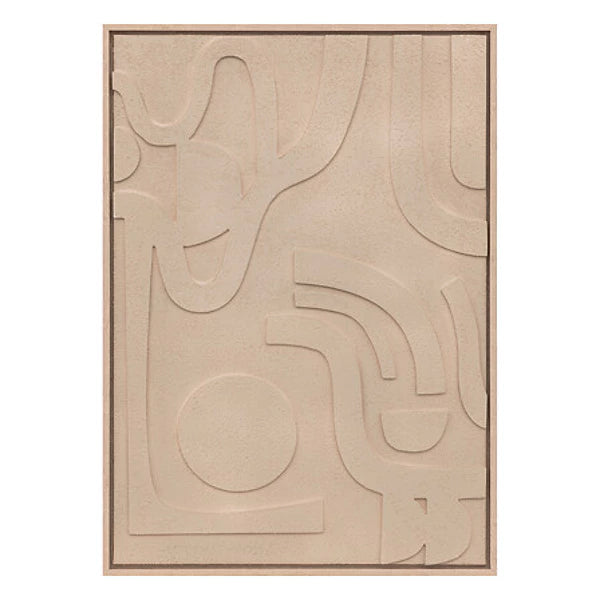 Tableau mural 3D Azra - 50x70 cm - Beige moyen