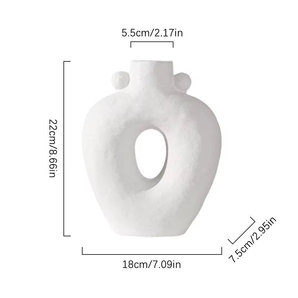 Vases Sculpturaux Blancs - Collection Wabi Sabi