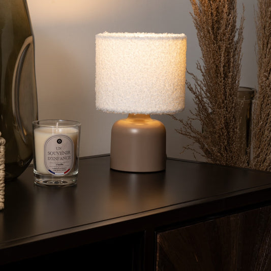 Lampe cylindre Bona bouclette H22