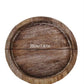 Plateau rond en bois sculpté - 20 cm