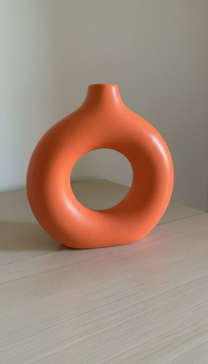 Vase donut coloré