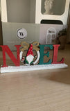 Déco Noël en bois “NOEL & gnome” – L 24 cm