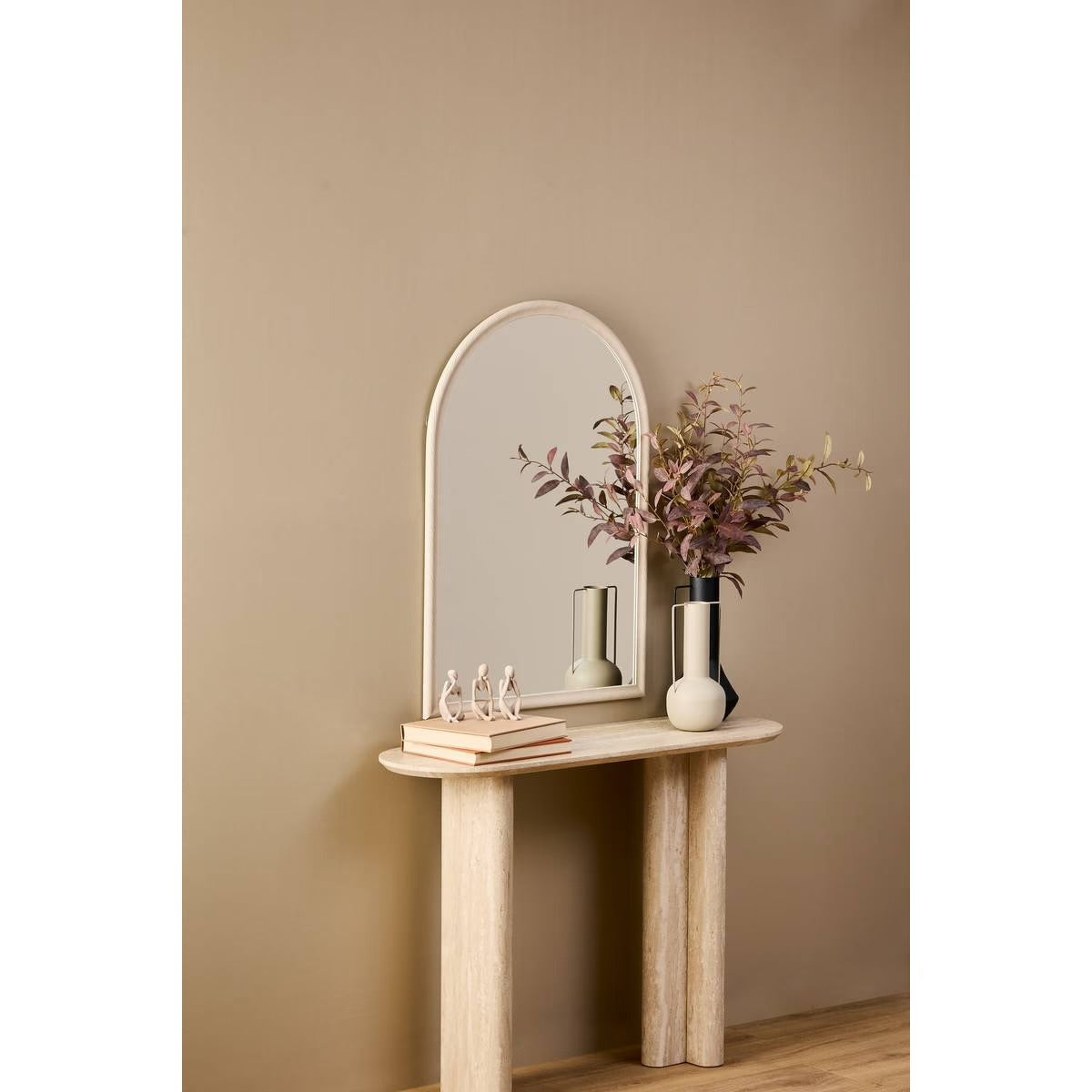 Miroir arche Calypso 96x66 cm – Gris perle
