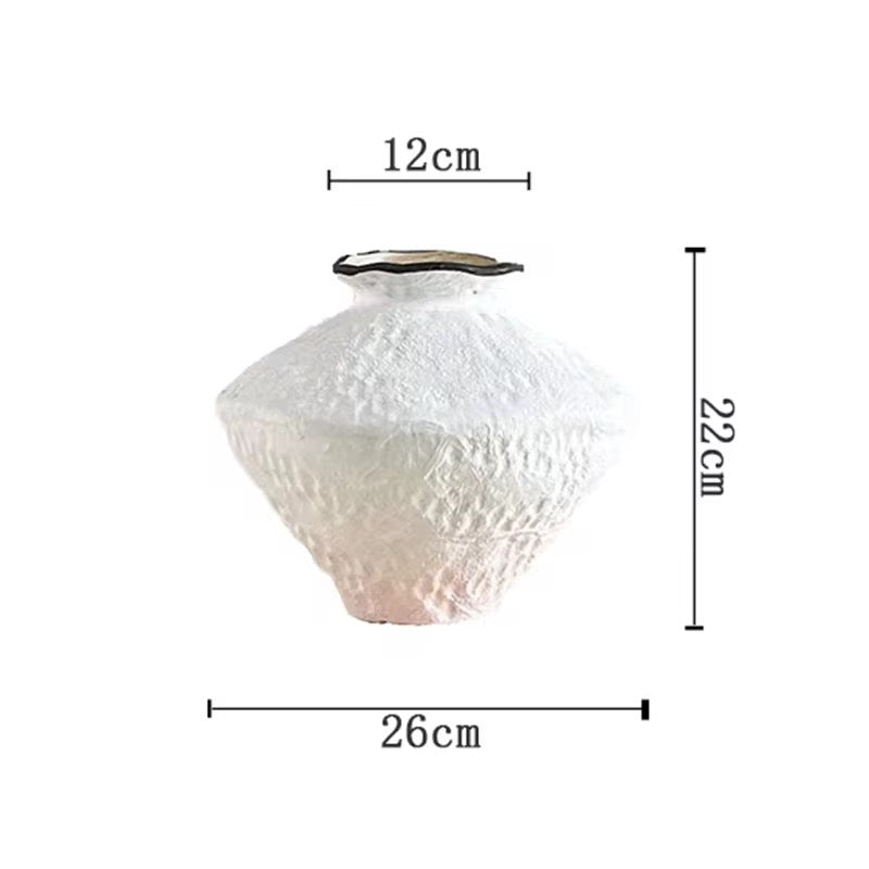 Duo vases blanc minéral - Collection Wabi Sabi