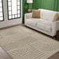 Tapis texturé beige – 140x200 cm