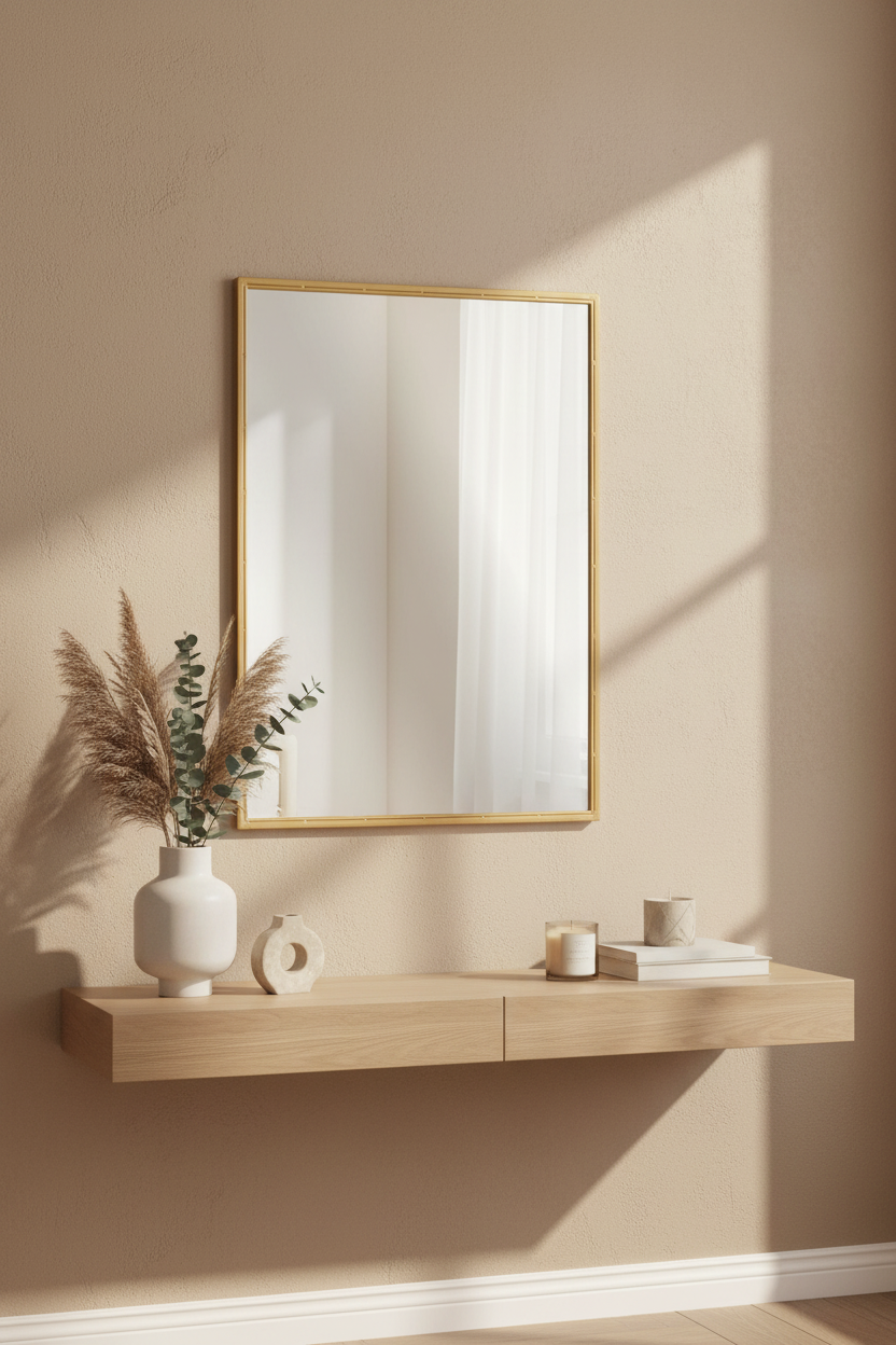 Miroir rectangulaire or 100 cm