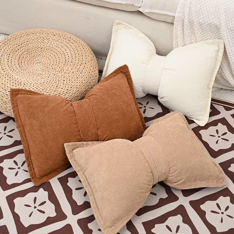 Coussins en forme de noeud - Velours côtelé