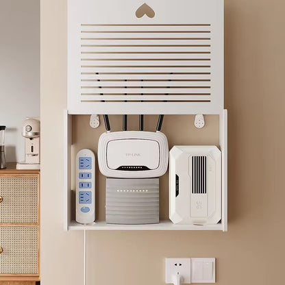 Boîte murale cache-box Wi-Fi – modèle design ajouré