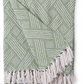 Plaid jacquard vert multi-usages 180 x 220 cm