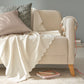 Plaid moelleux blanc cassé