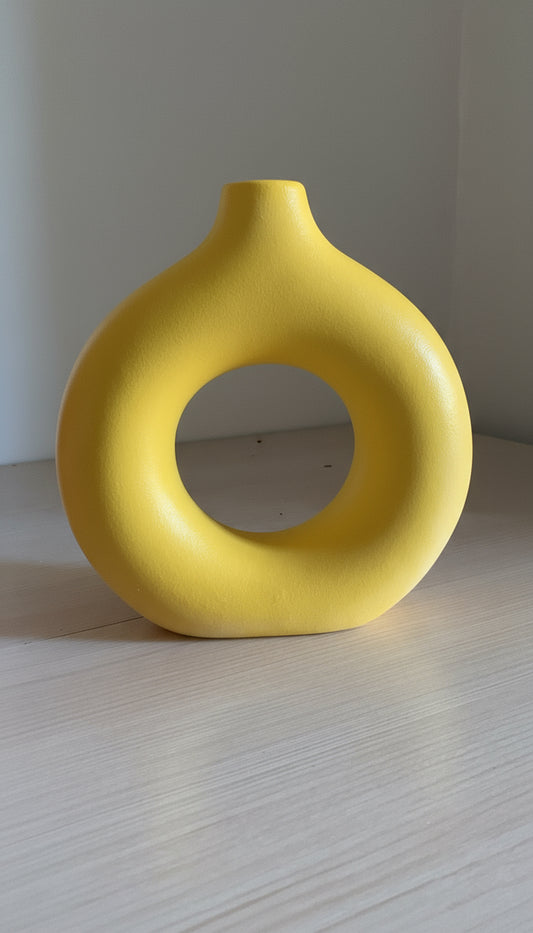 Vase donut coloré