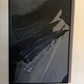 Tableau abstrait texturé noir 60 x 90 cm