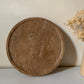Plateau rond Terra – Travertin naturel 30 cm