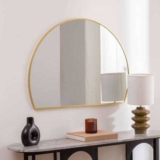 Miroir métal ALICE - 90 x 65 cm - Noir ou Doré