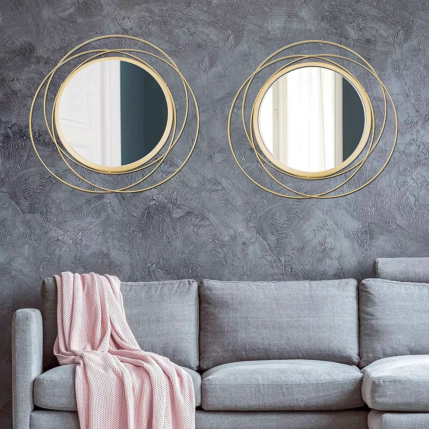 Duo miroirs design doré