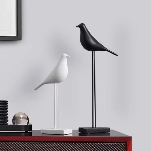 Oiseau sur socle - design minimaliste