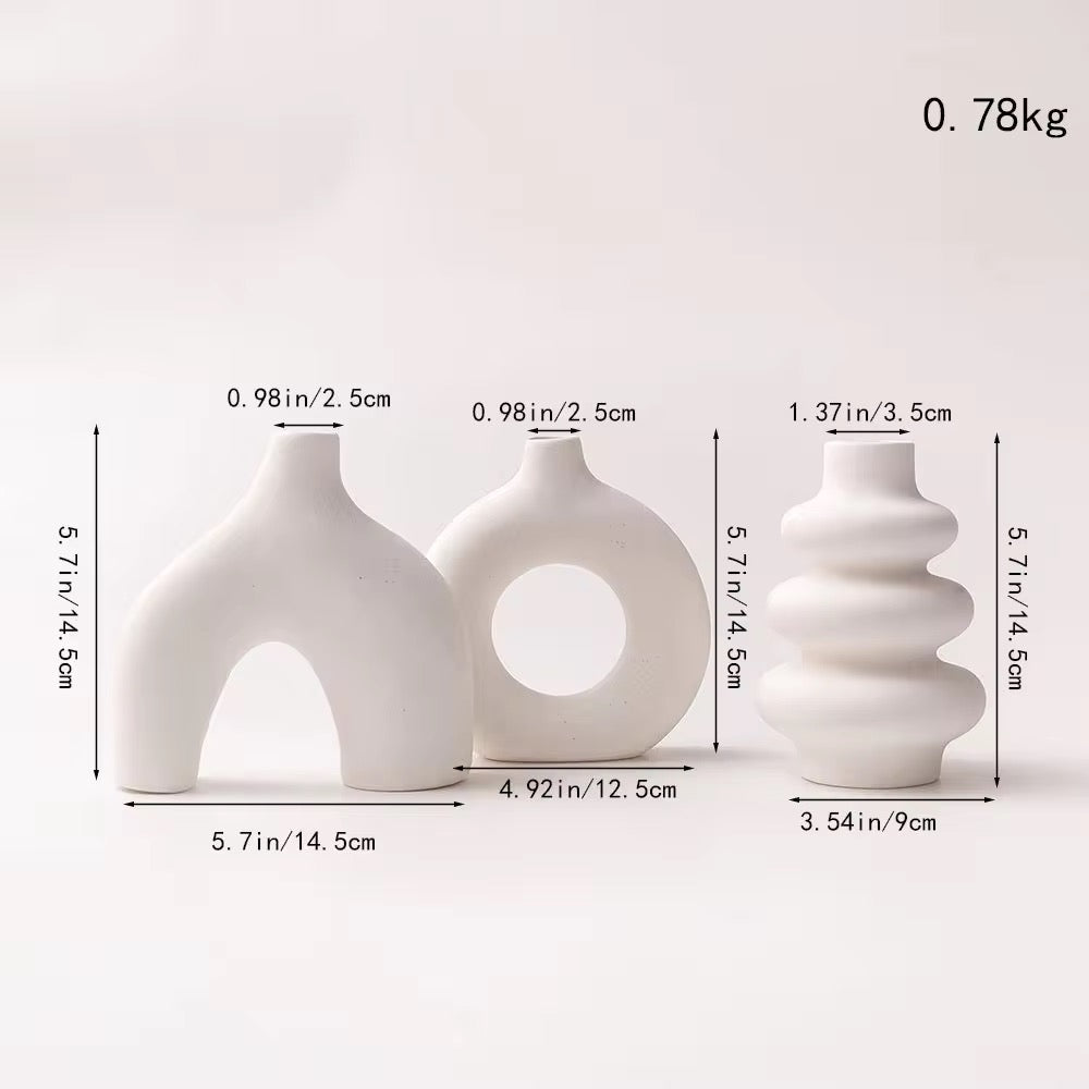 Trio vases boho chic