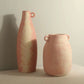Vases en céramique texturée rose poudré