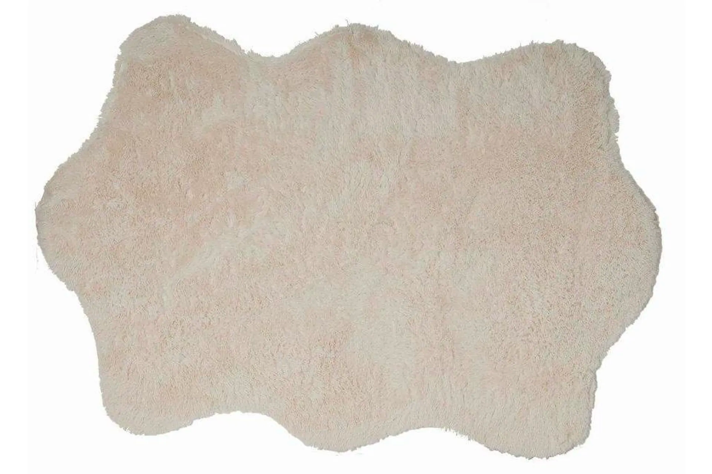 Tapis fourrure crème