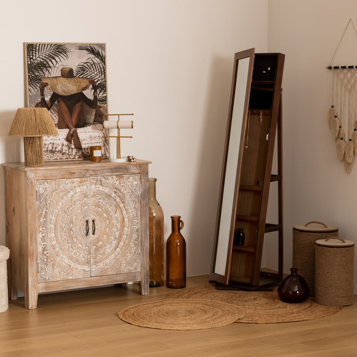 Tapis en jute naturel D.80 cm