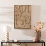 Tableau mural 3D Azra - 50x70 cm - Beige moyen