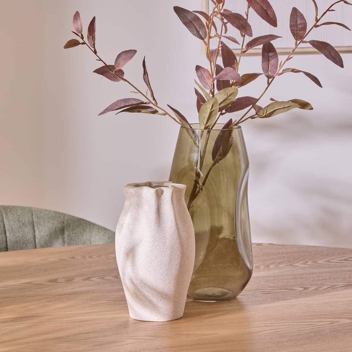 Vase en céramique Grigor blanc