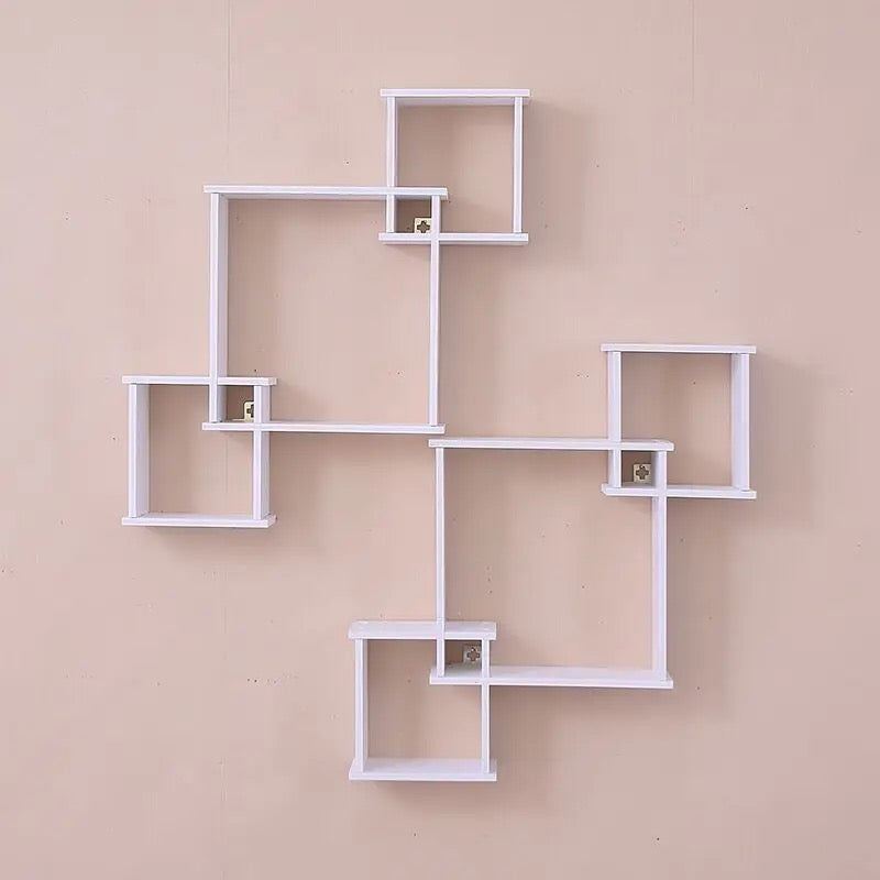 Étagère entrelacée blanche mdf