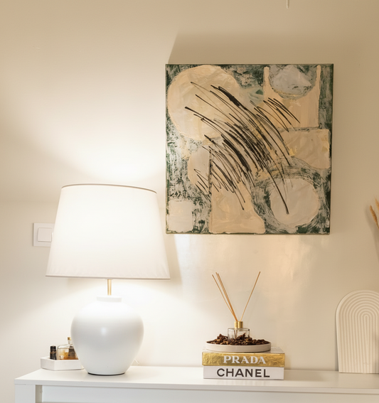 Lampe à poser ALBA – blanche H62 cm