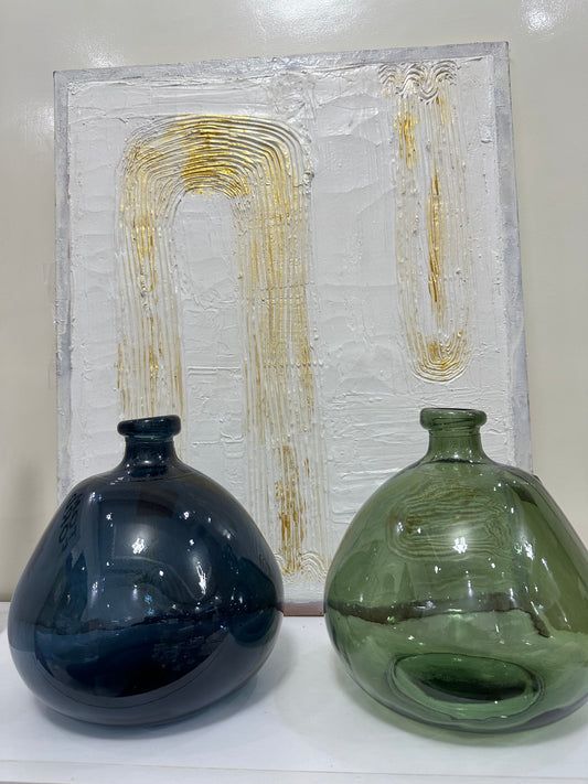 Vase rond verre recyclé