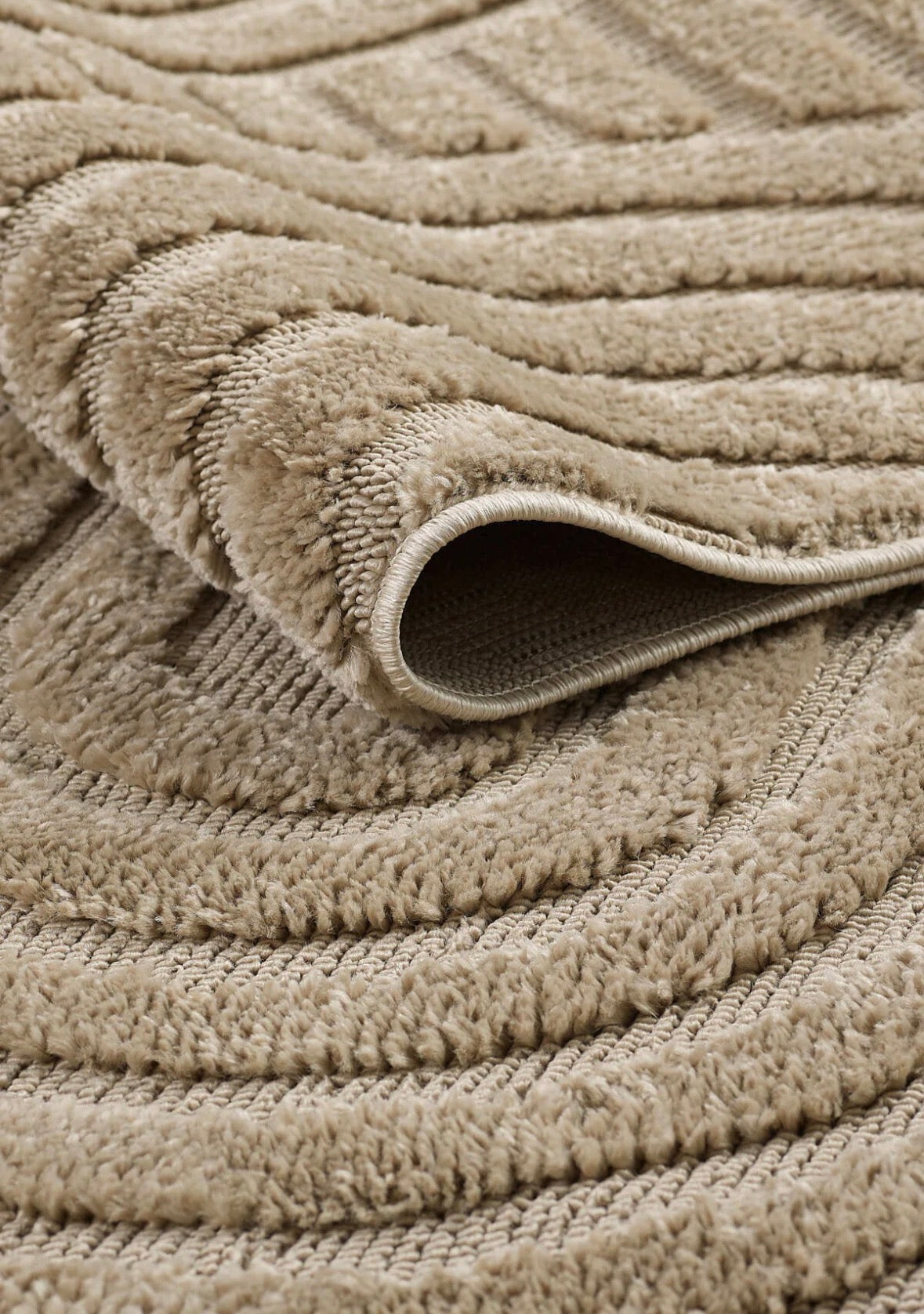 Tapis texturé motifs courbes - 160x230 cm