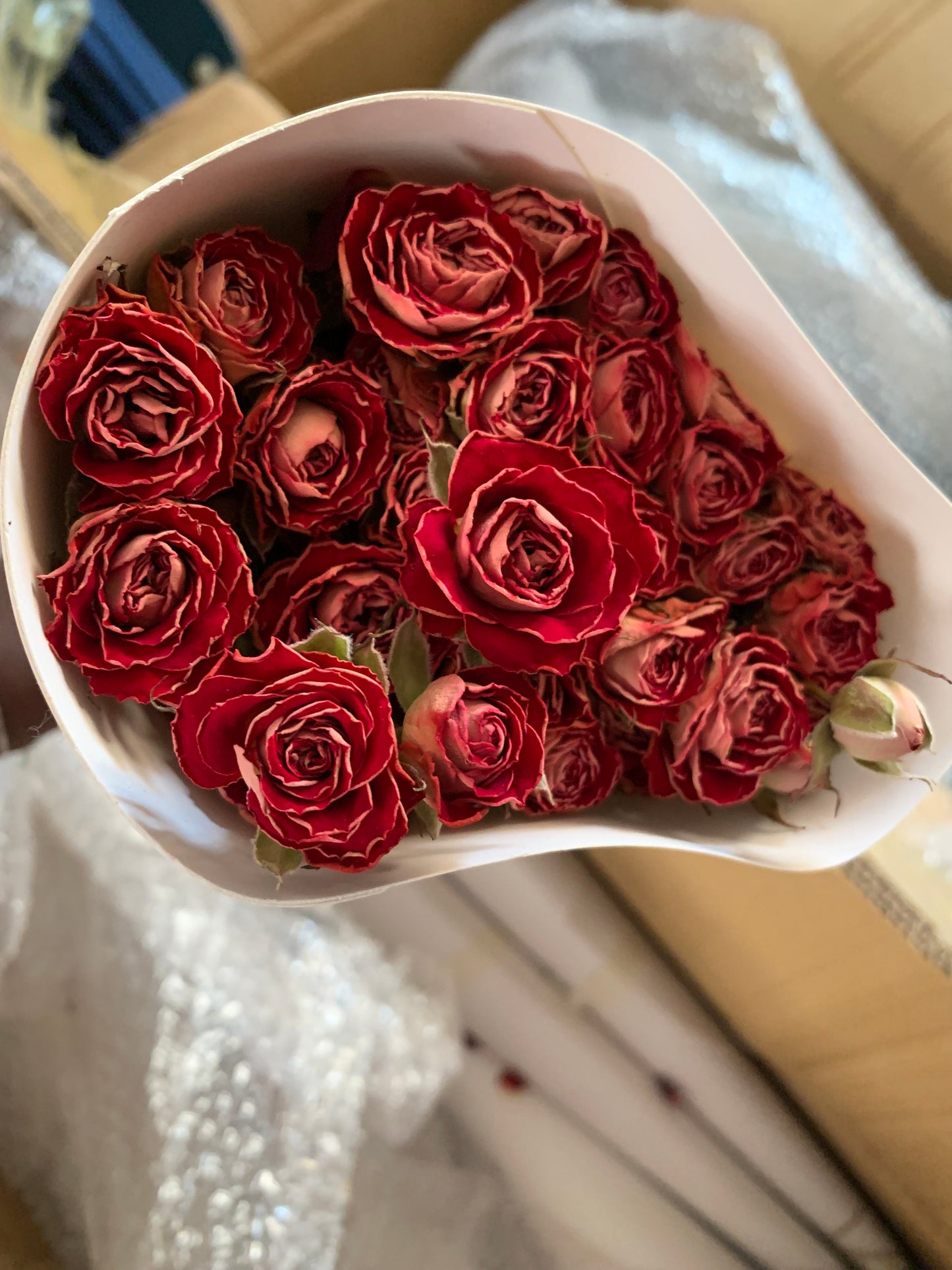 Roses séchées mini branchées