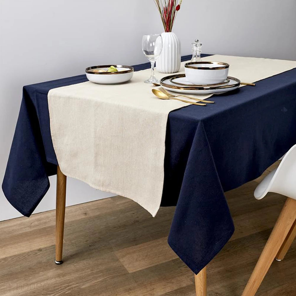 Chemin de Table Coton Beige 150x50 cm