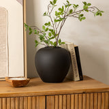 Vase céramique boule Rily noir
