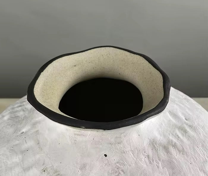 Duo vases blanc minéral - Collection Wabi Sabi