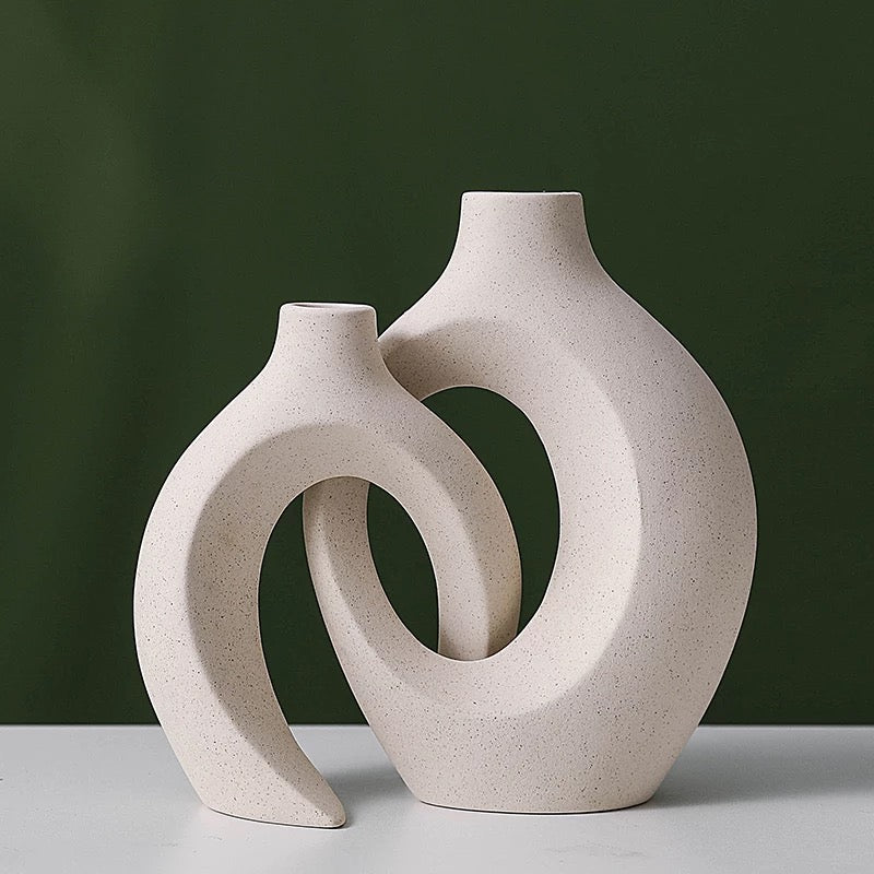 Duo vases entrelacés