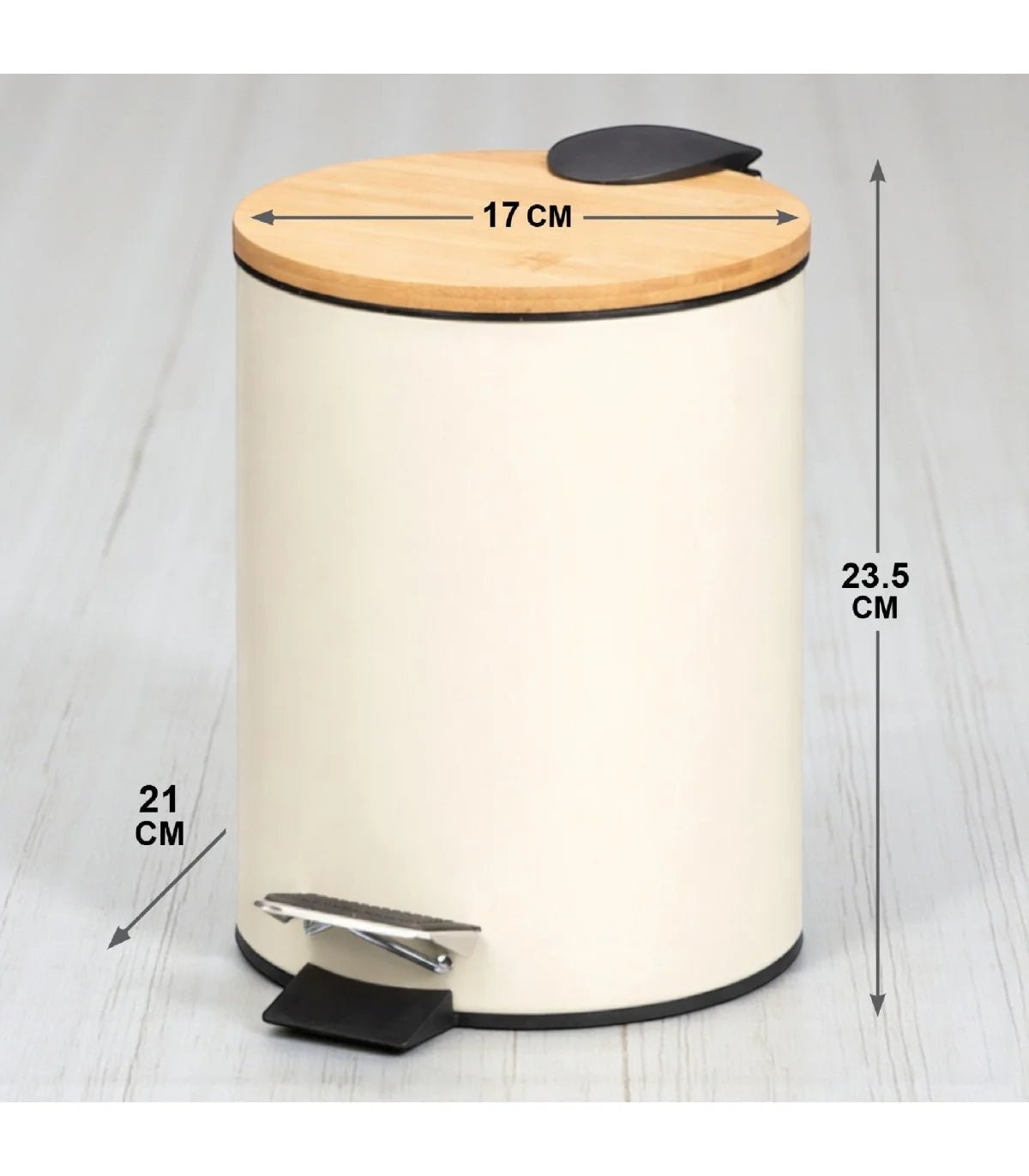 Corbeille à pédale 3L Bambou