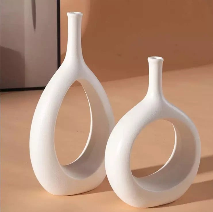 Duo vases anneaux