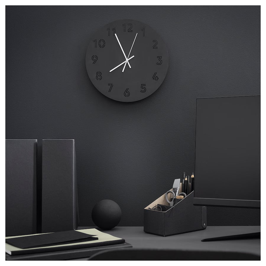 Horloge murale noir 30cm