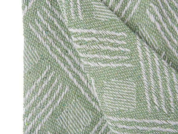Plaid jacquard vert multi-usages 180 x 220 cm