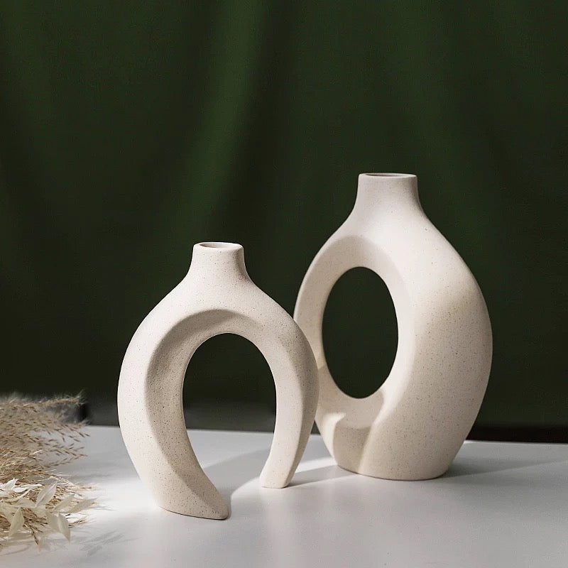 Duo vases entrelacés