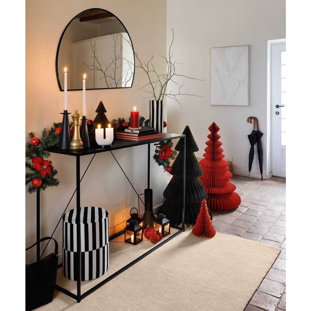 Miroir métal ALICE - 90 x 65 cm - Noir ou Doré