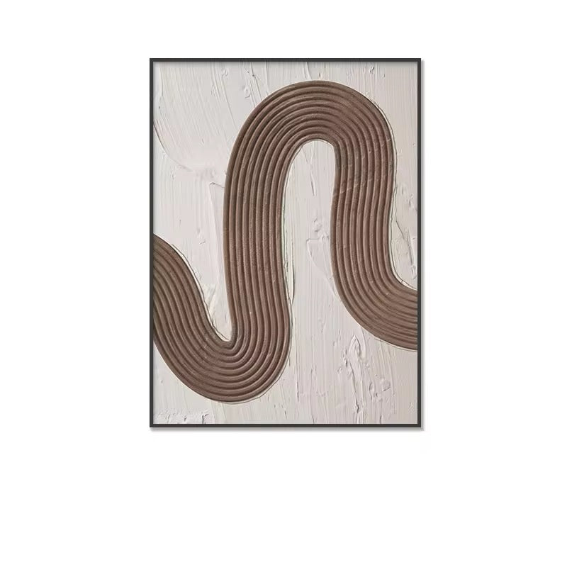 Tableau Courbe Marron - 60x90 cm - Collection Wabi Sabi