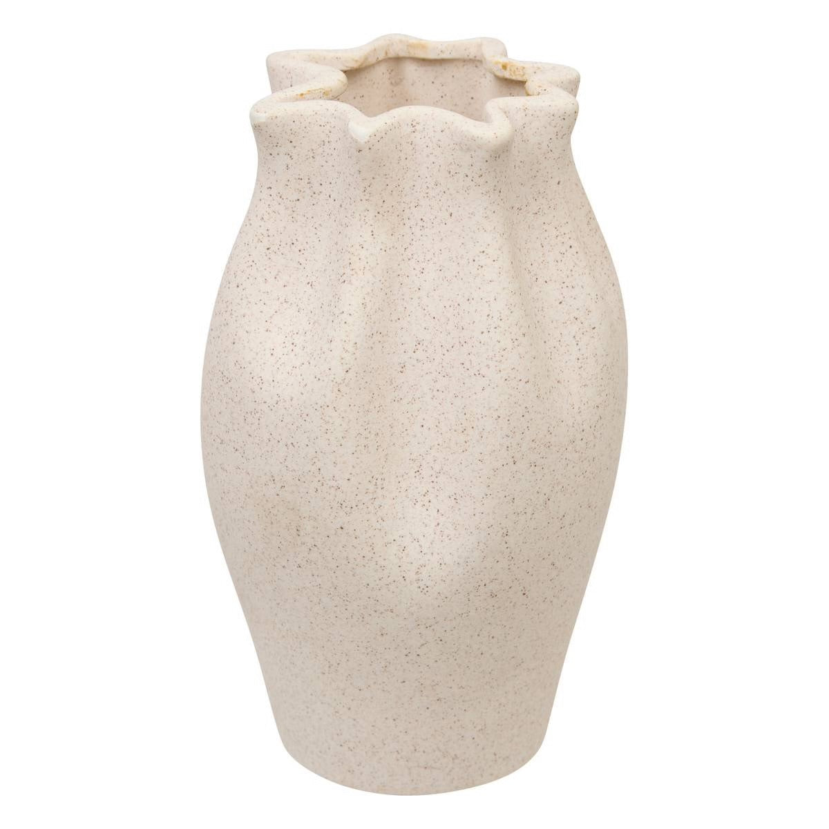 Vase en céramique Grigor blanc
