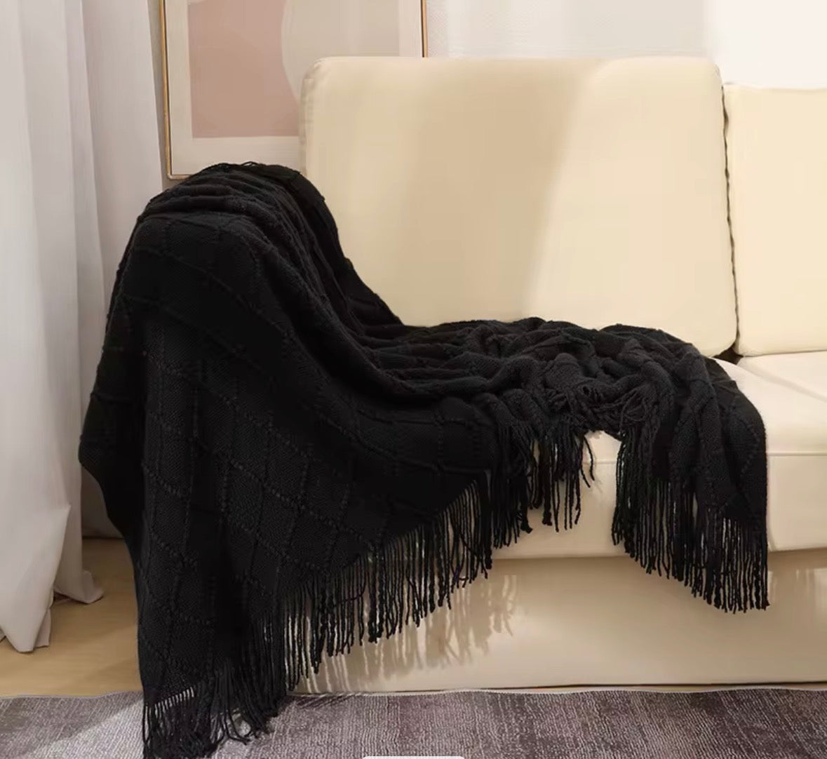 Jeté, Plaid tricoté
