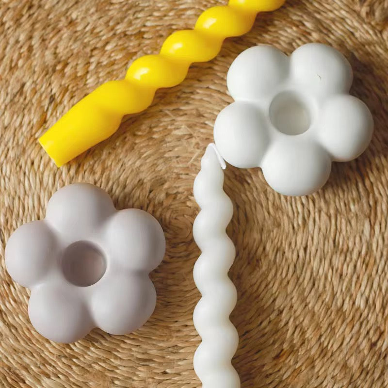 Bougeoir fleur nuage