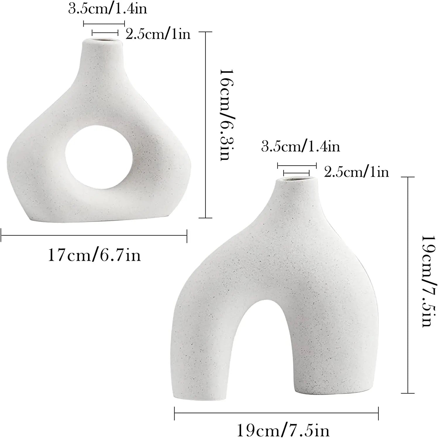 Duo vases hollow